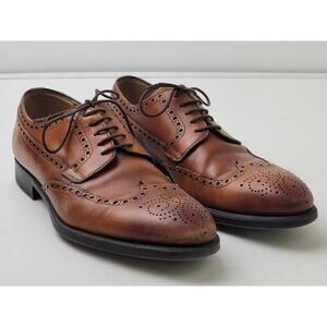 Magnanni Bosca Brown Leather Wingtip Oxford Shoes Men's Sz 8